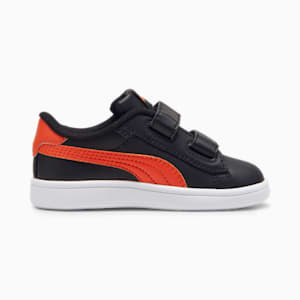 Smash 3.0 Leather V Toddlers' Sneakers, PUMA Black-Redmazing, extralarge