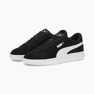 Smash 3.0 Suede Big Kids' Sneakers, PUMA Black-PUMA White, extralarge