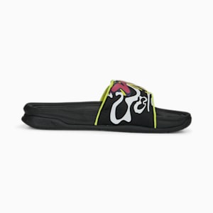 Neymar Jr Dream Nitro Slides, PUMA Black-PUMA White-Team Violet-Orchid Shadow