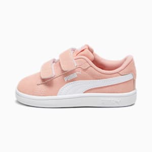 Smash 3.0 Suede Toddlers' Sneakers, Poppy Pink-PUMA White, extralarge