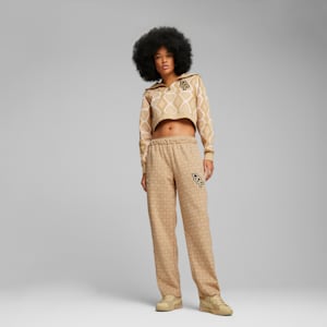 Zapatos deportivos PUMA x DAPPER DAN Clyde Runway de mujer previo al juego, Croissant-Croissant-Rose Dust, extragrande