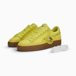 Tenis juveniles PUMA x BOB ESPONJA Suede, Lucent Yellow-Citronelle