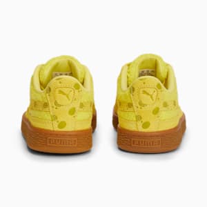 Zapatos deportivos PUMA x SPONGEBOB Suede para niños pequeños, Lucent Yellow-Citronelle