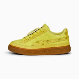 キッズ PUMA x スポンジ・ボブ スウェード スニーカー 17-21cm, Lucent Yellow-Citronelle, extralarge-JPN