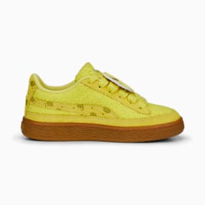 Zapatos deportivos PUMA x SPONGEBOB Suede para niños pequeños, Lucent Yellow-Citronelle
