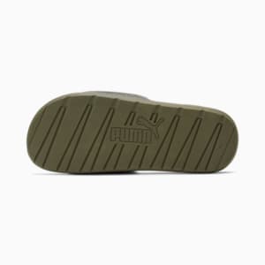 Cool Cat 2.0 Camo Slides, Dark Olive-PUMA Black-Deep Lichen Green-PUMA White, extralarge