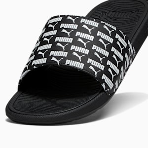 Sandalias Cool Cat 2.0 estampado total para hombre, PUMA Black-PUMA White, extralarge
