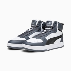 Caven 2.0 Mid Unisex Sneakers, PUMA White-PUMA Black-Strong Gray-PUMA Silver, extralarge-IND