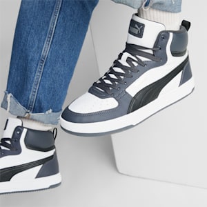 Caven 2.0 Mid Unisex Sneakers, PUMA White-PUMA Black-Strong Gray-PUMA Silver, extralarge-IND