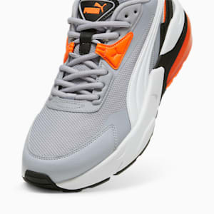 Vis2K Men's Sneakers, Gray Fog-PUMA White-Rickie Orange, extralarge