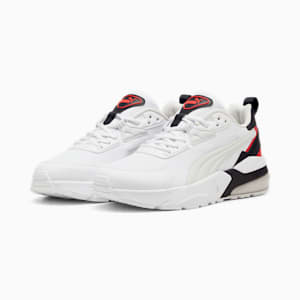 Vis2K Men's Sneakers, PUMA White-Feather Gray-For All Time Red, extralarge