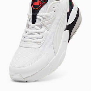 Vis2K Men's Sneakers, PUMA White-Feather Gray-For All Time Red, extralarge