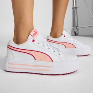 Kaia 2.0 Women's Sneakers, PUMA White-Rose Quartz-Port, extralarge