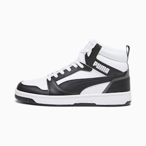 Sneakers Rebound, PUMA White-PUMA Black-Shadow Gray-PUMA White, extralarge
