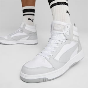 Rebound Sneakers, PUMA White-Ash Gray, extralarge