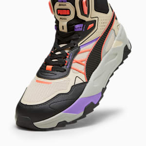Tenis Trinity Mid Hybrid Hombre, Granola-PUMA Black-Fiery Coral, extralarge