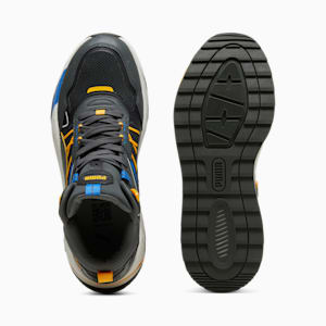 Trinity Mid Hybrid Men's Sneakers, PUMA Black-Shadow Gray-Tangerine-Hyperlink Blue, extralarge