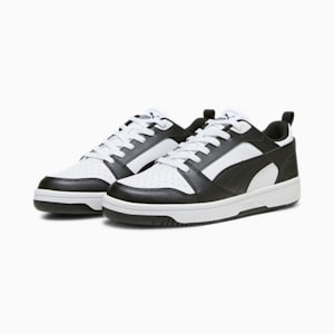 Rebound V6 Low Sneakers, PUMA White-PUMA Black-PUMA White