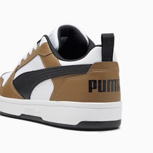 Rebound V6 Low Sneakers, PUMA White-PUMA Black-Chocolate Chip