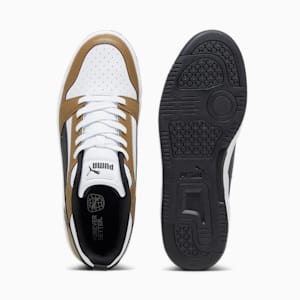 Rebound V6 Low Sneakers, PUMA White-PUMA Black-Chocolate Chip