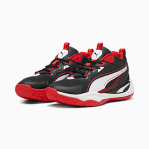 Playmaker Men's Sneakers, PUMA Black-PUMA White-For All Time Red, extralarge