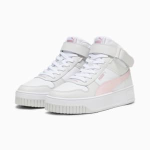Carina Street Mid Women's Sneakers, PUMA White-Frosty Pink-Feather Gray, extralarge