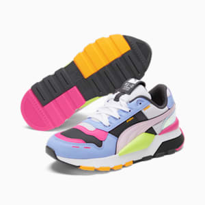RS 2.0 Glowing Up Big Kids' Shoes, Asphalt-Elektro Purple-Pearl Pink