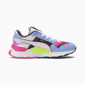 RS 2.0 Glowing Up Big Kids' Shoes, Asphalt-Elektro Purple-Pearl Pink