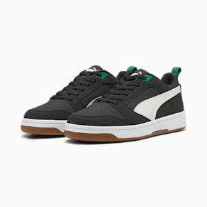 Rebound Low 75 Years Unisex Sneakers, PUMA Black-Warm White-Archive Green-Gold-Pristine, extralarge-IND