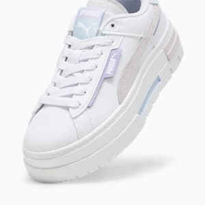 Mayze Crashed Women's Sneakers, PUMA White-Galaxy Pink, extralarge-IND