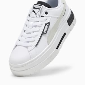 Mayze Crashed Women's Sneakers, PUMA White-PUMA Black, extralarge-IND