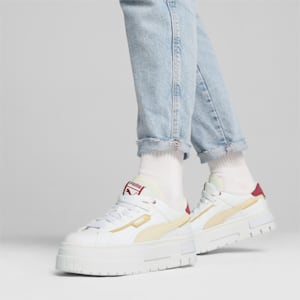 Mayze Crashed Women's Sneakers, PUMA White-Sugared Almond, extralarge-IND