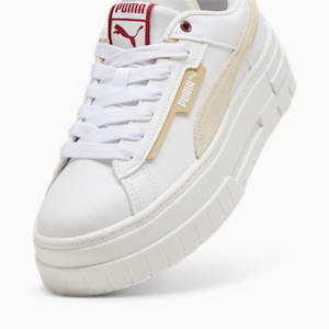 Mayze Crashed Women's Sneakers, PUMA White-Sugared Almond, extralarge-IND
