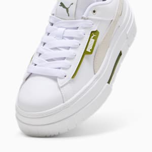 ウィメンズ メイズ クラッシュド スニーカー, PUMA White-Vapor Gray, extralarge-JPN