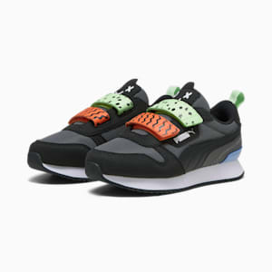 キッズ プーマ R78 ミックス MTCH V スニーカー 17-21cm, Cool Dark Gray-PUMA Black-PUMA White, extralarge-JPN