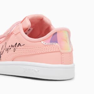 ベビー ガールズ プーマ スマッシュ 3.0 L クリスタル ウィングス V インファント スニーカー 13-16cm, Peach Smoothie-PUMA Black-PUMA White, extralarge-JPN