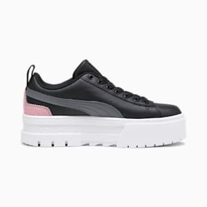 Mayze Sweater Weather Youth Sneakers, PUMA Black-Future Pink-Green Fog, extralarge-IND