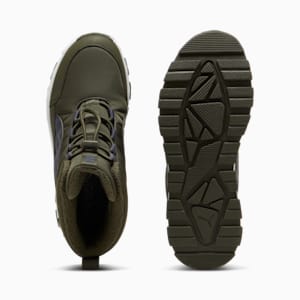 キッズ プーマ エボルブ ピュアテックス ブーツ 22-25cm, Dark Olive-Galactic Gray-PUMA White, extralarge-JPN