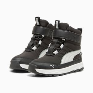 キッズ プーマ エボルブ ピュアテックス ブーツ 17-21cm, PUMA Black-Ash Gray-PUMA White, extralarge-JPN