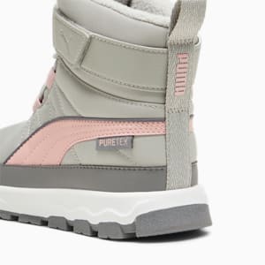 キッズ プーマ エボルブ ピュアテックス ブーツ 17-21cm, Smokey Gray-Future Pink-PUMA White, extralarge-JPN