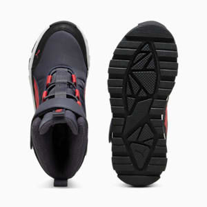 キッズ プーマ エボルブ ピュアテックス ブーツ 17-21cm, Galactic Gray-Tart Cherry-PUMA Black, extralarge-JPN
