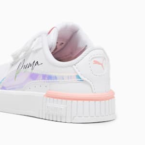 ベビー ガールズ プーマ キャリーナ 2.0 クリスタル ウィングス V インファント スニーカー 13-16cm, PUMA White-Peach Smoothie-PUMA Black, extralarge-JPN