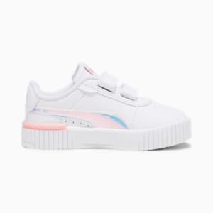 ベビー ガールズ プーマ キャリーナ 2.0 クリスタル ウィングス V インファント スニーカー 13-16cm, PUMA White-Peach Smoothie-PUMA Black, extralarge-JPN