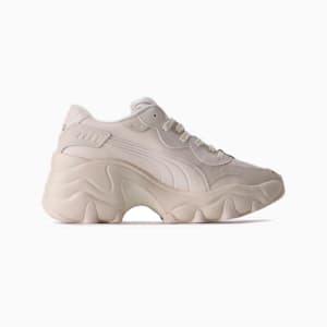 Pulsar Wedge Cat Logo Women's Sneakers, Whisper White-ARUBA BLUE, extralarge