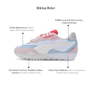 Blktop Rider Unisex Sneakers, PUMA White-Frosty Pink, extralarge-IND