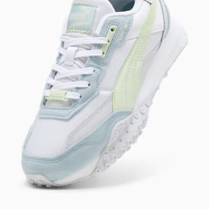 Blktop Rider Unisex Sneakers, PUMA White-Green Illusion, extralarge-IND