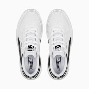 Zapatos deportivos de cuero Cali Dream para muje, PUMA White-PUMA Black