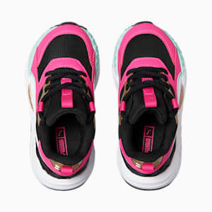 Zapatos deportivos RS-TRCK Vacay Queen para niños pequeños, PUMA Black-PUMA White-Glowing Pink