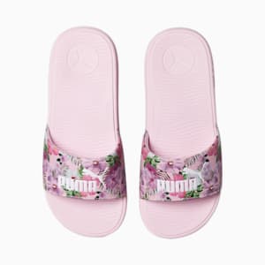 Cool Cat 2.0 Floral Paradise Women's Slides, Pearl Pink-Loveable-Vine-Poppy Red-PUMA White