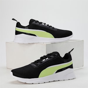 Puma Flexrate Men's Sneakers, PUMA Black-Light Lime-PUMA White, extralarge-IND